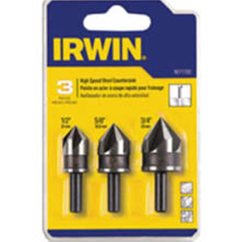 Irwin 82 Degree Black Oxide Countersink Drill Bit 3 Pc., large image number 1