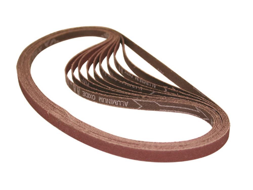 Makita 3 8 In. x 21 In. Abrasive Sanding Belt 80 Grit 10 pack A
