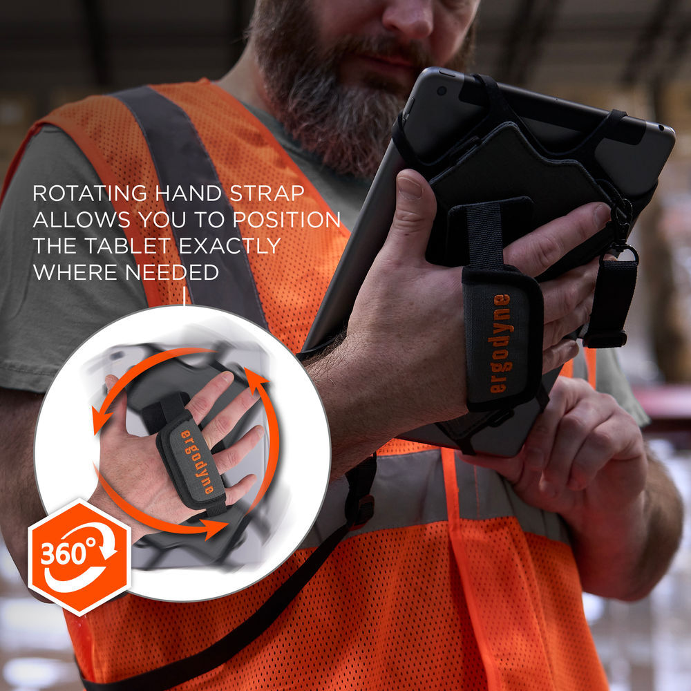 Ergodyne 5549 Compact Gray Tablet Holder with Detachable Shoulder Strap, large image number 3