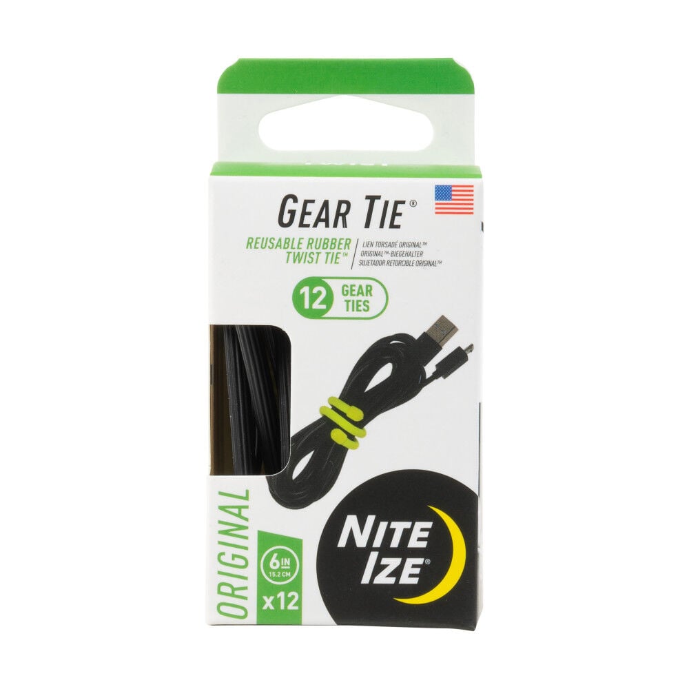 Nite Ize Gear Tie ProPack 6in 12pk Black, large image number 1
