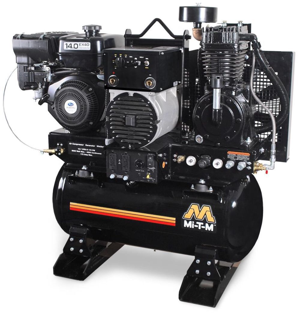 Mi T M 30 Gallon Gasoline Air Compressor Generator Welder Combo, large image number 1