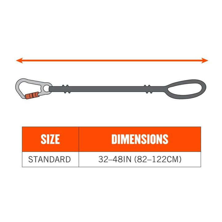 Ergodyne 3105 Standard Black Economy Single Carabiner Lanyard 100pk, large image number 6