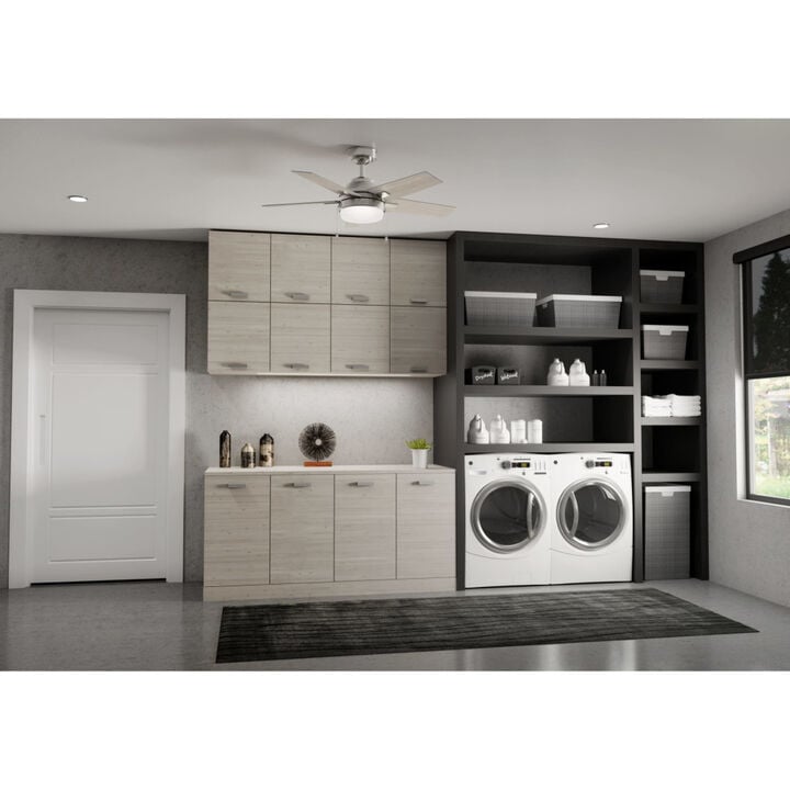 Hunter Fan Barlett Ceiling Fan 44in Brushed Nickel Light Gray Oak, large image number 3