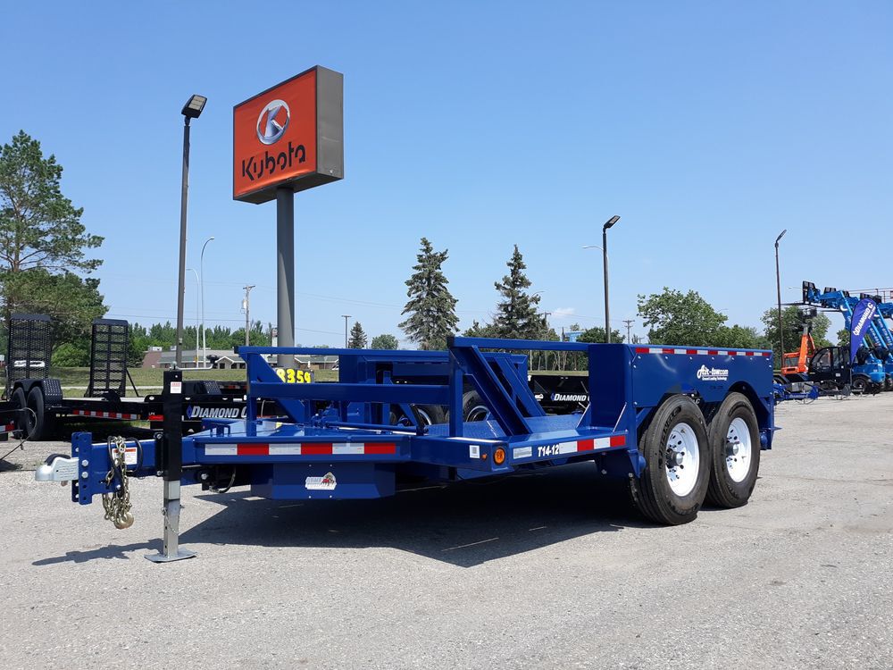 Air-Tow Trailers 14 Ft. Drop Deck Flatbed Trailer 75 Inch Deck Width - 12000# Capacity, large image number 2