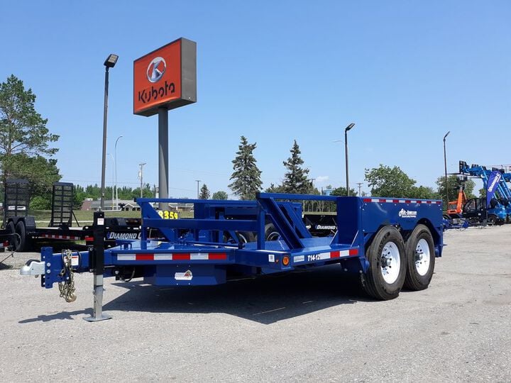 Air-Tow Trailers 14 Ft. Drop Deck Flatbed Trailer 75 Inch Deck Width - 12000# Capacity, large image number 1