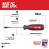 Milwaukee 1/4inch Slotted 4inch Cushion Grip Screwdriver (USA), small image number 3