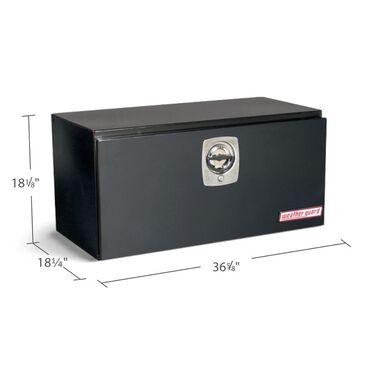 Weather Guard 36.625-in x 18.25-in x 18.125-in Black Steel Universal Truck Tool Box, large image number 1