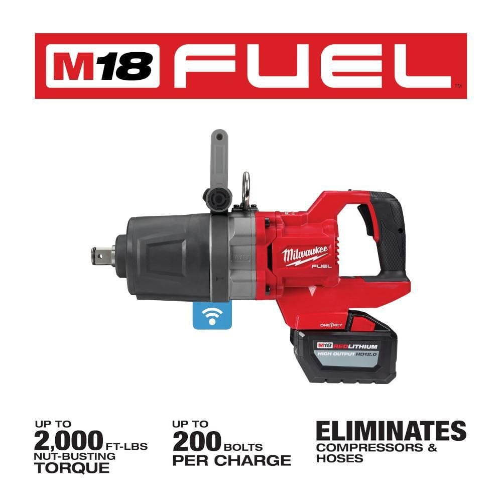 Milwaukee M18 FUEL 1 in. D-Handle High Torque Impact Wrench with ONE-KEY Kit, large image number 3