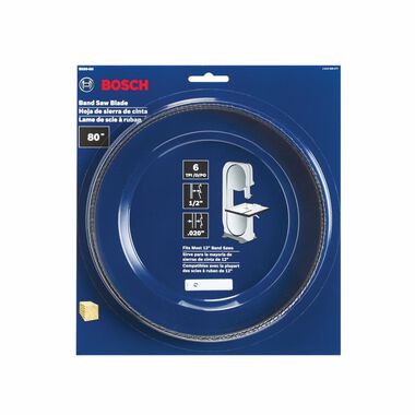 Bosch 80 Inch 6 TPI Heavy Duty Stationary Band Saw Blade, large image number 1