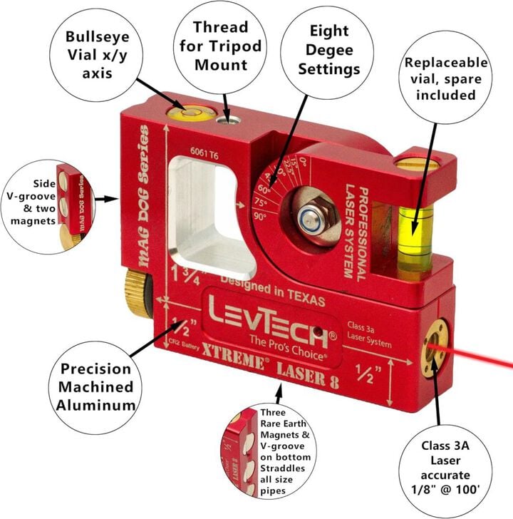 LevTech Xtreme 8 Red Laser Level, large image number 5