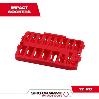 Milwaukee SHOCKWAVE Impact Duty Socket 3/8 Dr 17pc Tray Only