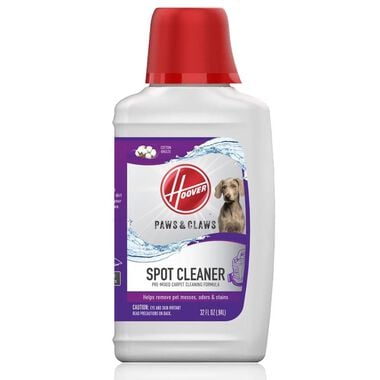Hoover Residential Vacuum Paws & Claws Spot Cleaner Solution Pet Odor Remover Premixed 32oz