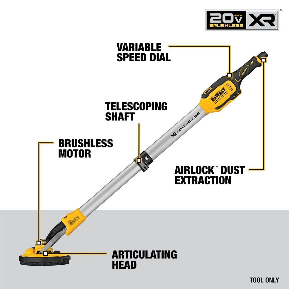 DEWALT 20V MAX Cordless Drywall Sander (Bare Tool), large image number 3