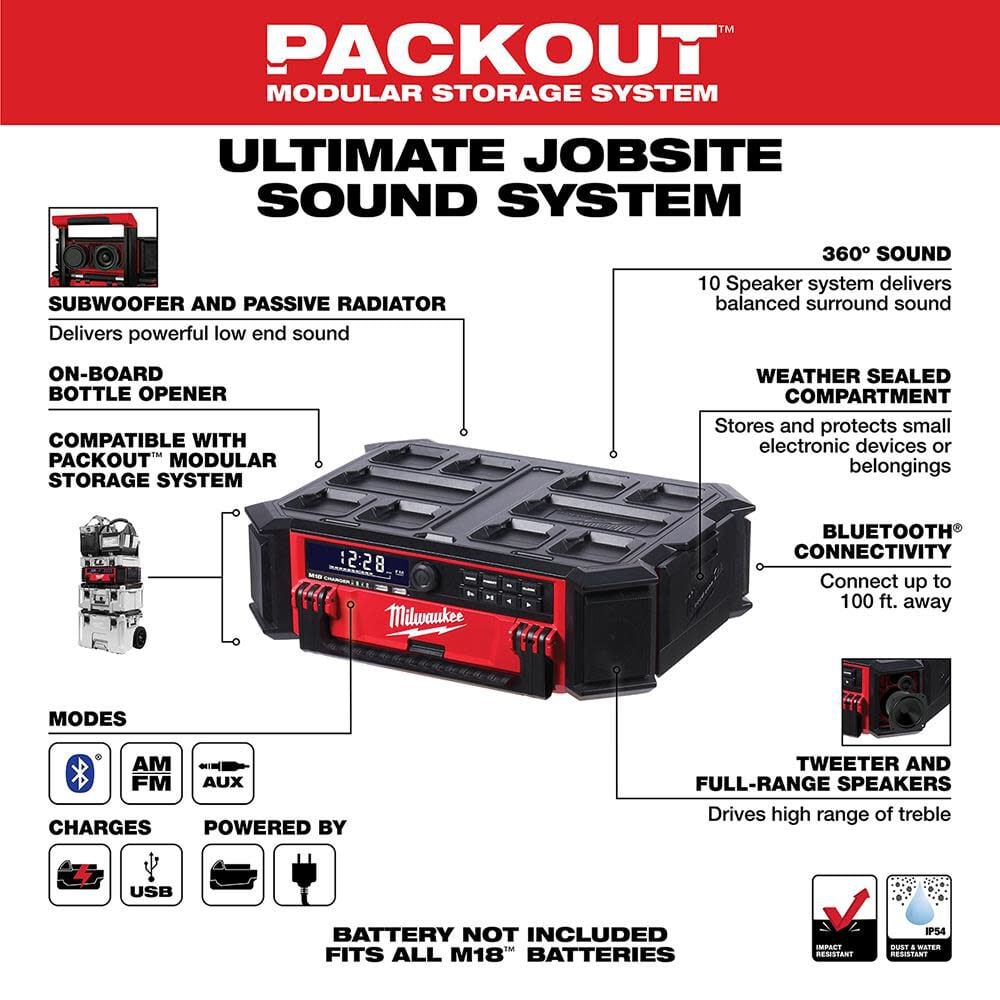Milwaukee M18 Packout Radio Charger Bare Tool 2950 20 Simolary simolary.com 7
