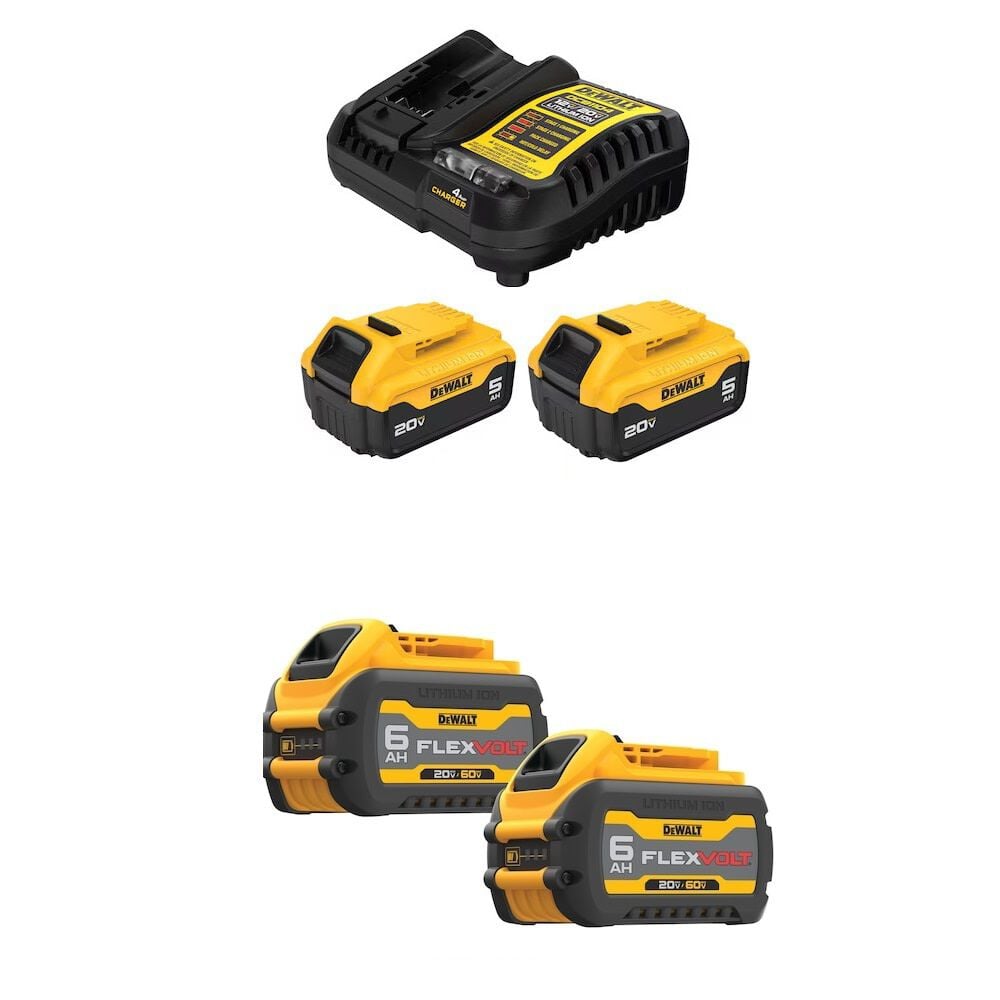 DEWALT 20/60V MAX Battery & 20V MAX Lithium-Ion Starter Kit Bundle - DEW000011310