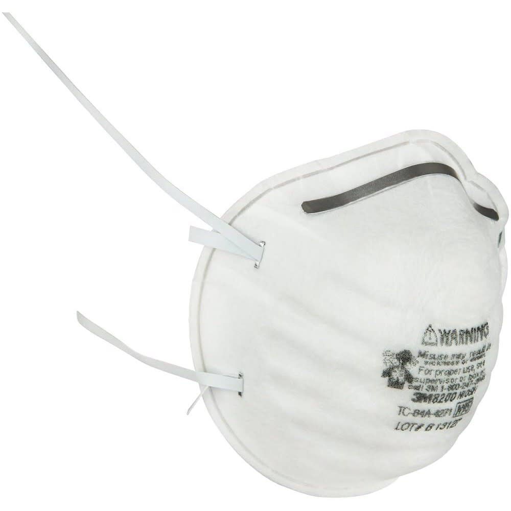 3M 8200 White N95 Sanding and Fiberglass Respirator, 3 Pieces, large image number 3