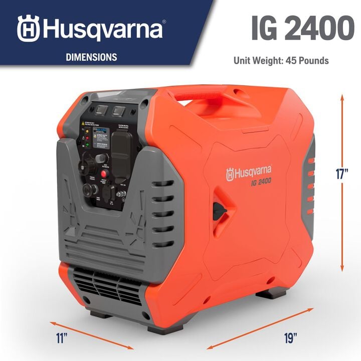 Husqvarna 2400W Dual Fuel Portable Inverter Generator, large image number 7