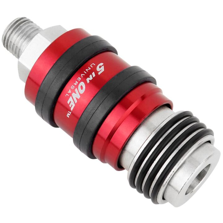 Milton 5 In ONE S-1751 Universal Safety Exhaust Quick-Connect Industrial Coupler 1/4in MNPT, large image number 2