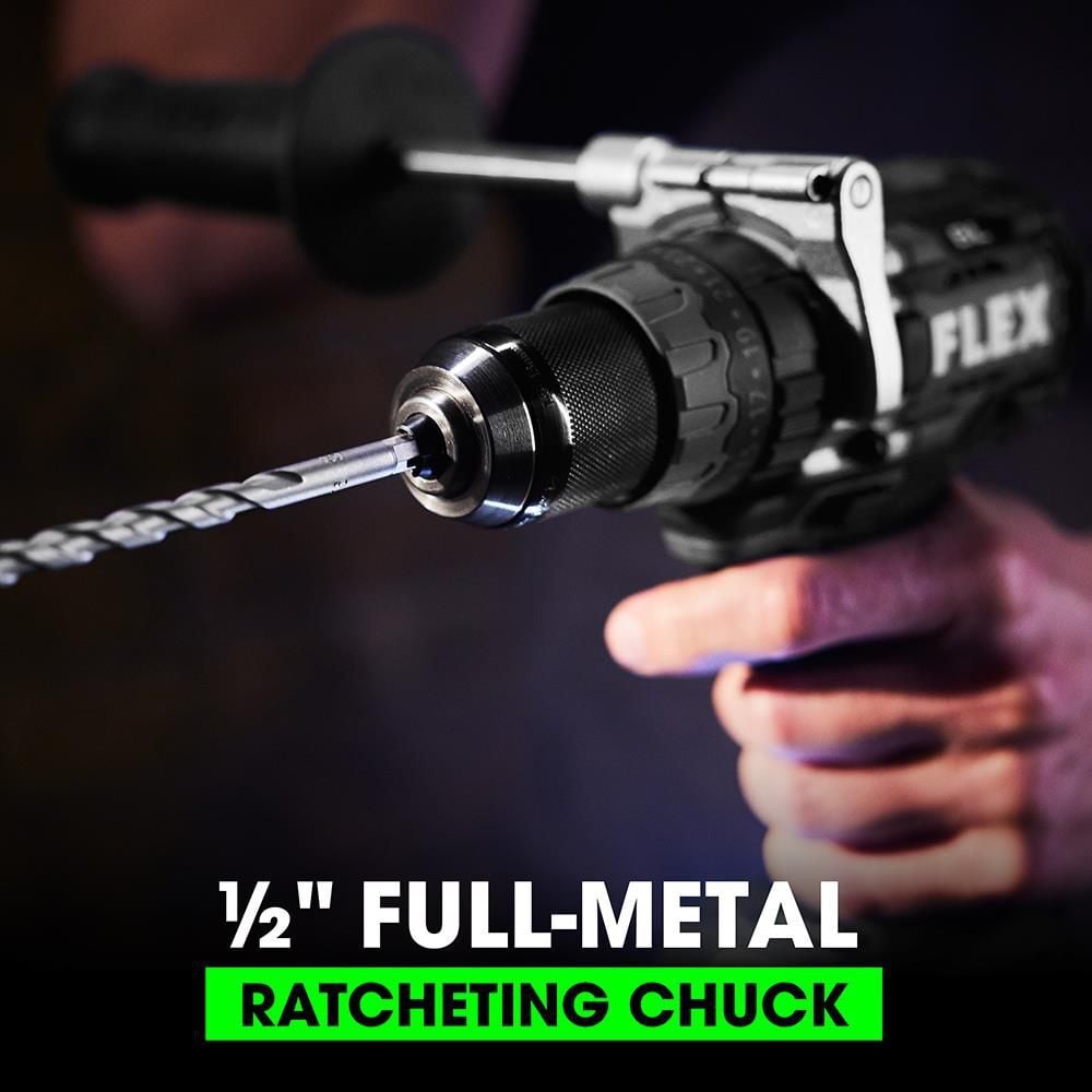 FLEX 24V 1/2-In. 2-Speed Hammer Drill With Turbo Mode Kit, large image number 9
