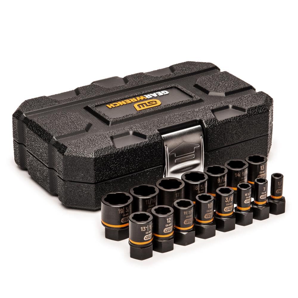 Gearwrench 15 Pc 1 4 In 3 8 In Drive Bolt Biter Impact Extraction Socket Set 84783 Sansujyuku sansujyuku.com