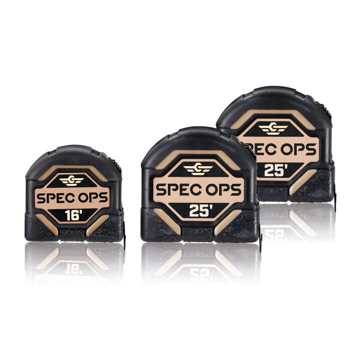 Spec Ops Tape Measures, 16 Feet and 25 Feet, TM16, TM25, 2 Pack