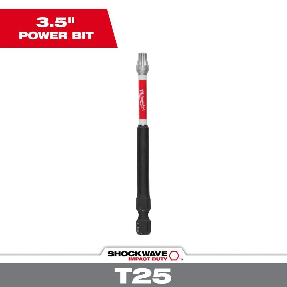 Milwaukee SHOCKWAVE 3-1/2 in. Impact Torx T25 Power Bit, large image number 1