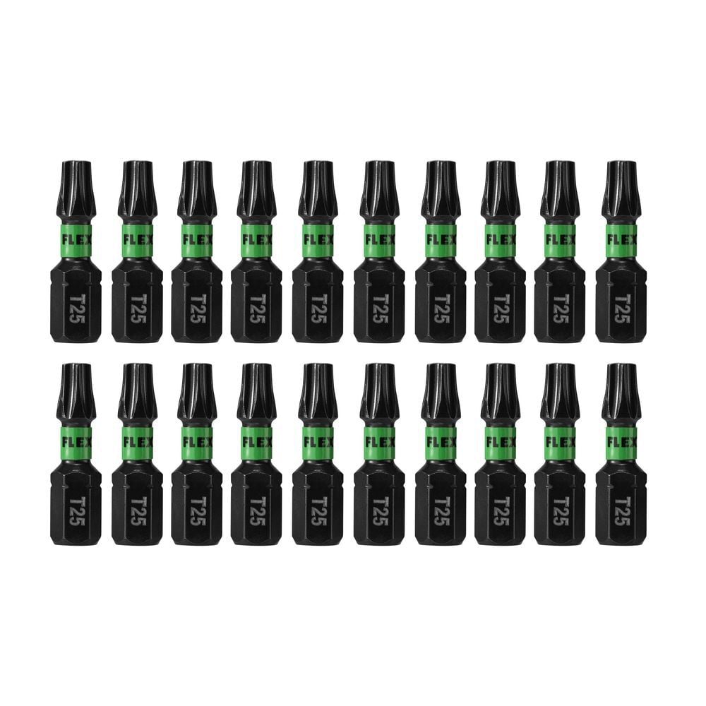 FLEX IMPACKS 1 Inch T25 Impact Driver Bit Set, 20 Pieces, large image number 2