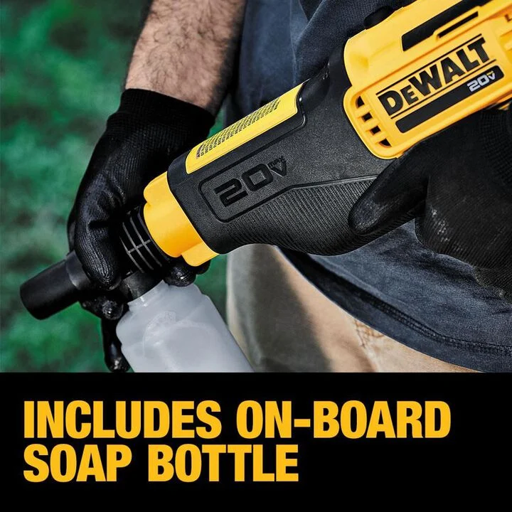 DEWALT 20V Max 550 PSI 1.0 GPM Battery Powered Cold Water Power Cleaner with 4 Spray Nozzles Bare Tool, large image number 19