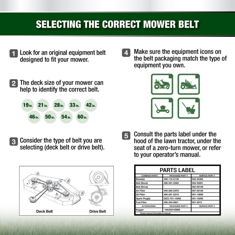 Cub Cadet Riding Mower 46 Inch Deck Belt, large image number 2