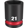 Milwaukee Impact Socket 1/2in Drive 21mm Standard 6 Point, small image number 1
