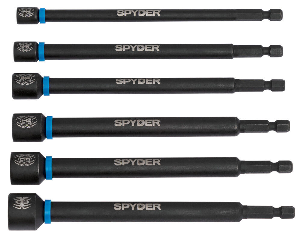 Spyder 6 Inch Magnetic Spline Drive SAE Nutsetter Set, 1/4 - 9/16 Inch, 6 Pieces, large image number 6