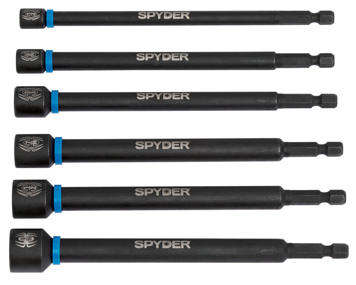 Spyder 6 Inch Magnetic Spline Drive SAE Nutsetter Set, 1/4 - 9/16 Inch, 6 Pieces, large image number 5