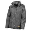 DEWALT Womens Flannel Lined Quilted Heated Jacket Kit Charcoal Medium, small image number 1