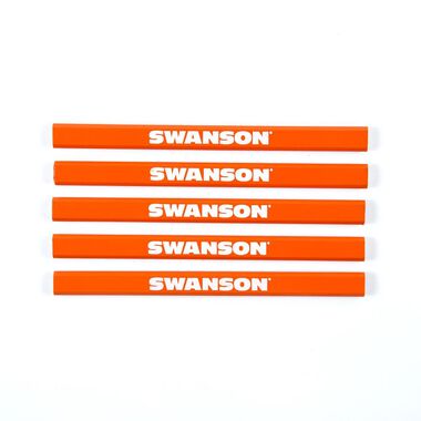Swanson Tool 5-Pack of Carpenter PencilsWooden (ORANGE)