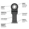 Bosch 1-1/4 Inch Starlock Oscillating Multi Tool Bi-Metal Xtra-clean Plunge Cut Blade 3 pk., small image number 3