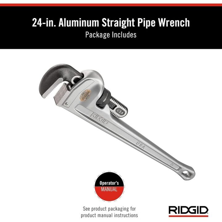 Ridgid 18 Inch and 24 Inch Aluminum Pipe Wrench Bundle, large image number 10