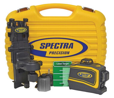 Spectra Precision 3 x 360 Degree Green Beam Laser Kit with M156 Fine Adjust Floor Trivet