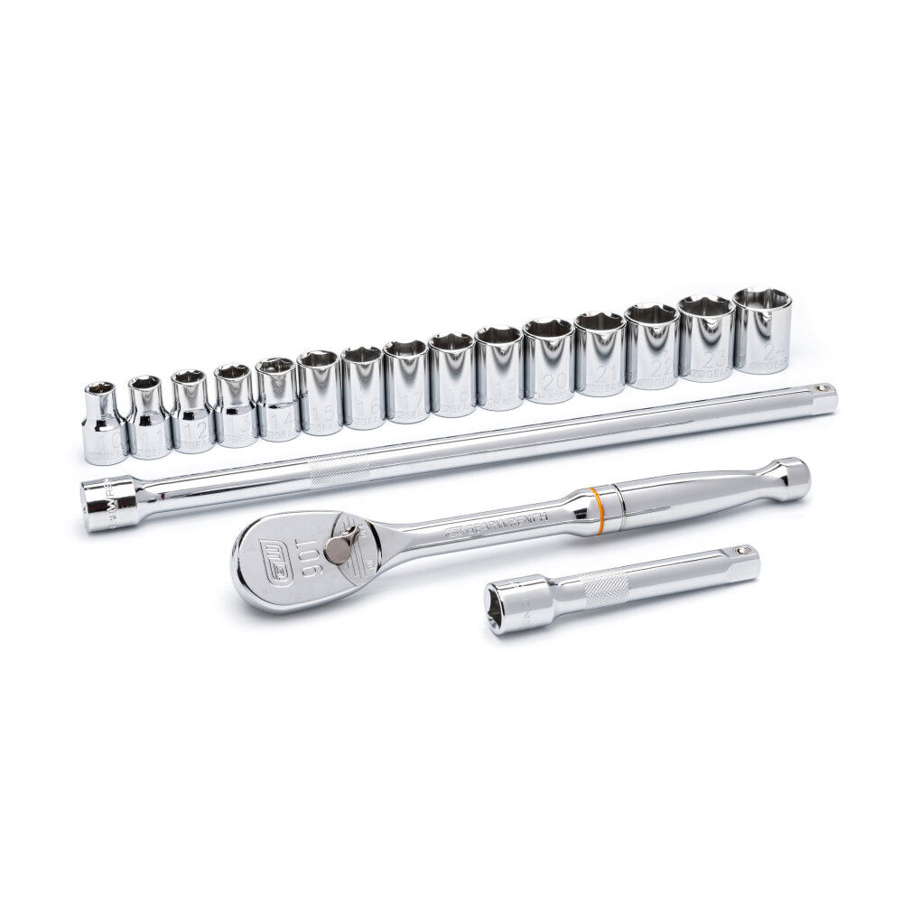GEARWRENCH 1/2 Inch Drive 6 Point Metric Mechanics Tool Set 18 Pieces, large image number 1