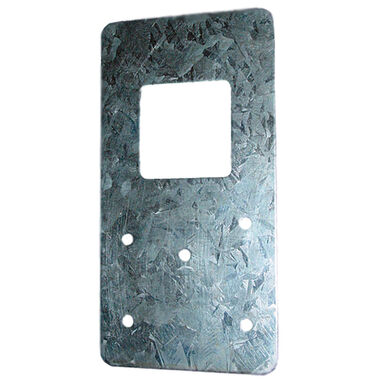 Guardian Fall Protection Zinc-Plated Steel Framer Standard Guardrail Post Gusset