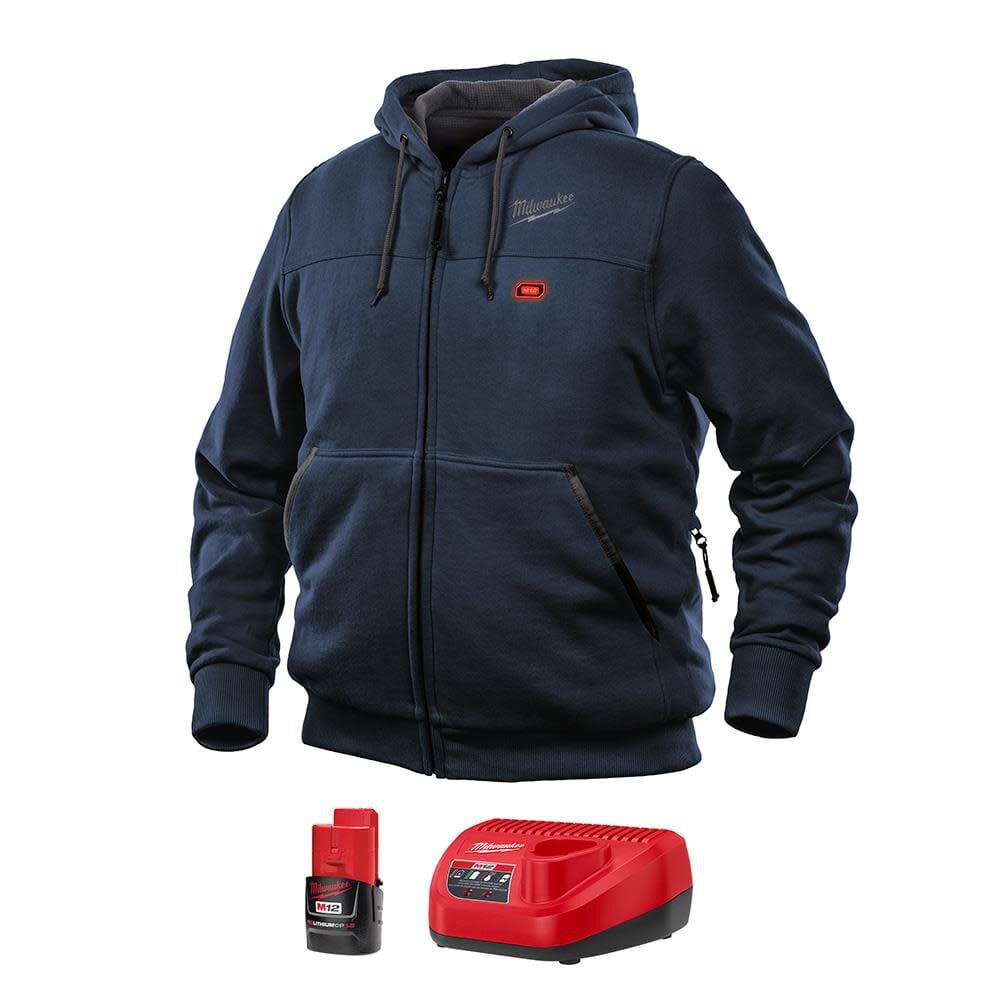 Milwaukee Size M12 Heated Hoodie Kit Size M (Navy Blue) – 302BL-21M
