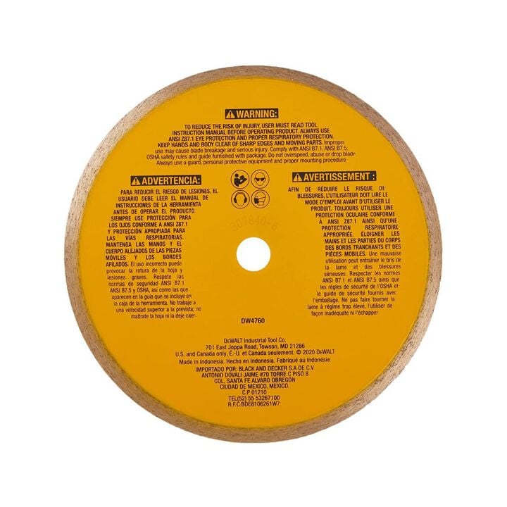 DEWALT 7-in x 0.06-in Ceramic Tile Blade Wet, large image number 9