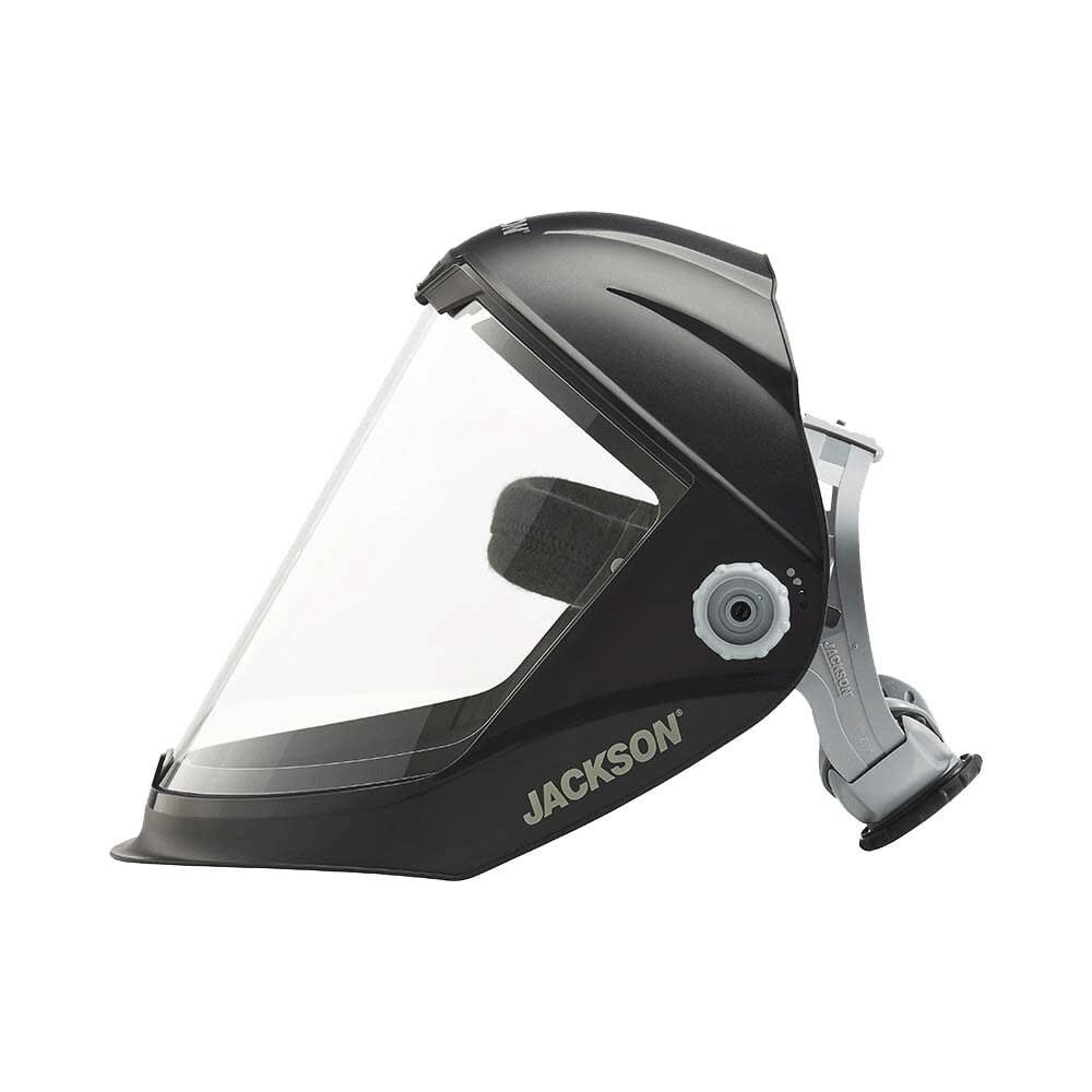 Jackson Safety Lightweight MAXVIEW Premium Face Shield with Ratcheting Headgear Clear Tint Uncoated Black, large image number 3