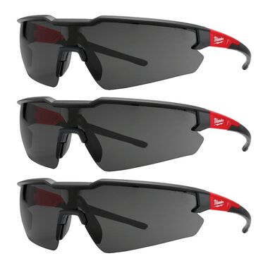 Milwaukee 3PK Safety Glasses - Tinted Anti-Scratch Lenses