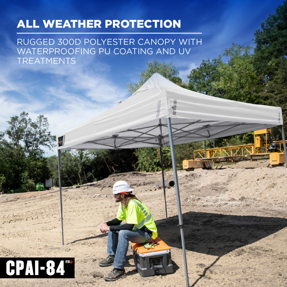 Ergodyne 10 Ft x 10 Ft Heavy Duty Pop-Up Tent White, large image number 6