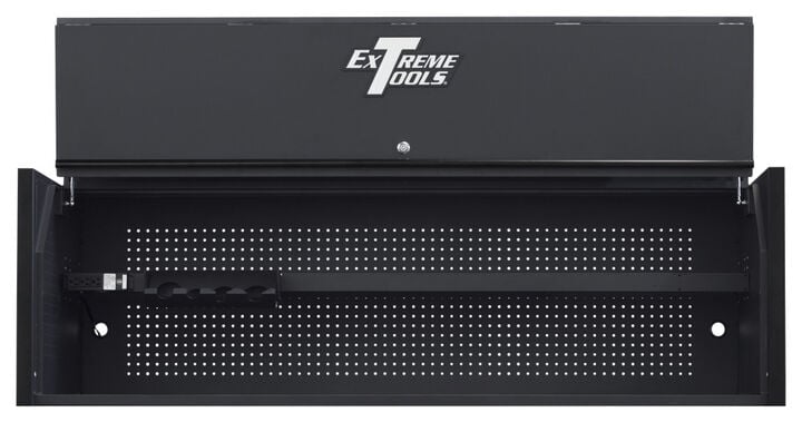 Extreme Tools RX Series 72 Inch W x 25 Inch D Extreme Power Workstation Hutch Matte Black with Black Handle and Trim, large image number 2