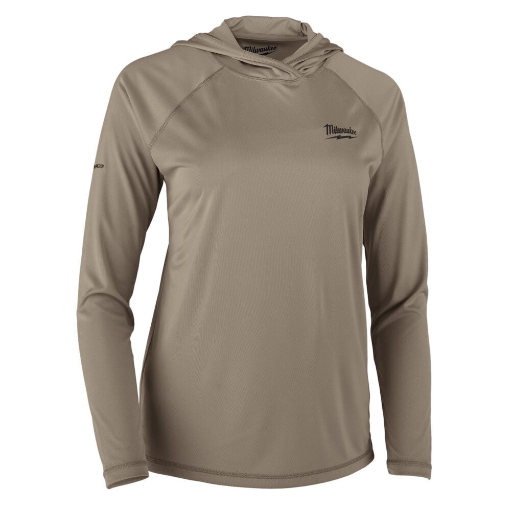 Milwaukee Women’s WORKSKIN Hooded Sun Shirt – Sandstone 2X – F550N-2X