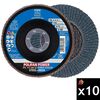 Pferd 4-1/2 Inch x 7/8 Inch, Z SG POWER STEELOX, 80 Grit, T29, Hole Mount Flap Disc Bundle, 10 Pieces, small image number 1
