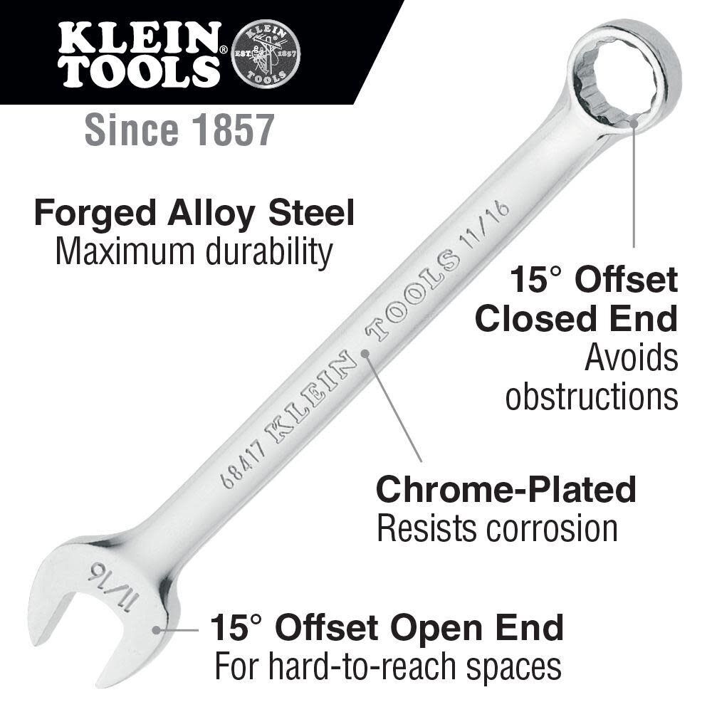 Klein Tools 7 Piece Combination Wrench Set, large image number 2