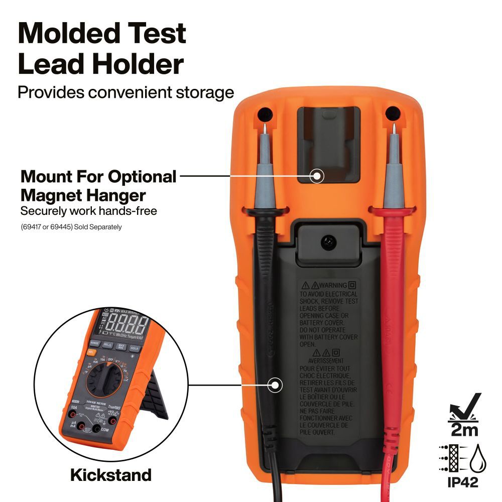 Klein Tools Digital Multimeter TRMS Auto 1000V, large image number 4