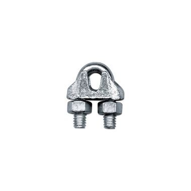 Peerless Chain Commercial Grade Malleable Steel Wire Rope Clip, 3/8in